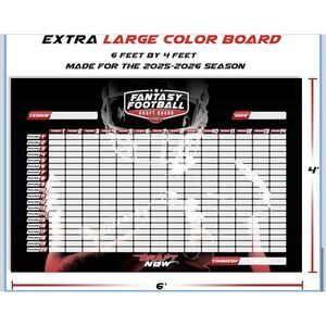 XL Fantasy Football Draft Board for the Football Season Kit